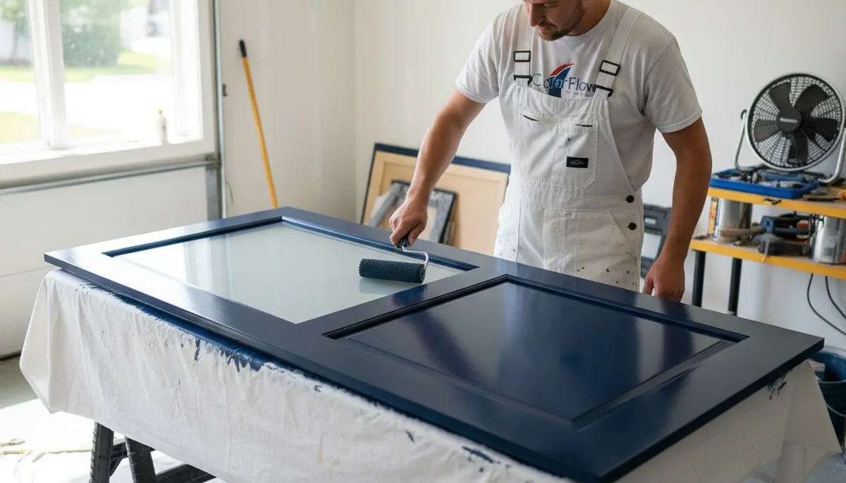 Professional door painting service in Knoxville, TN by expert house painters for lasting curb appeal