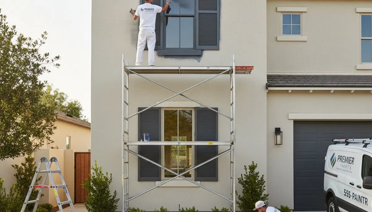 Professional shutter painting by expert house painters in Knoxville, TN enhancing home curb appeal